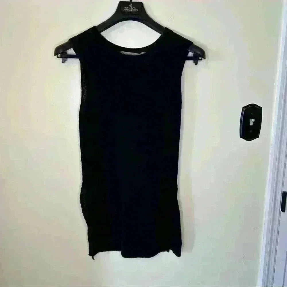 Athleta Women's Long and Lean Cable Knit Sweater Vest Black